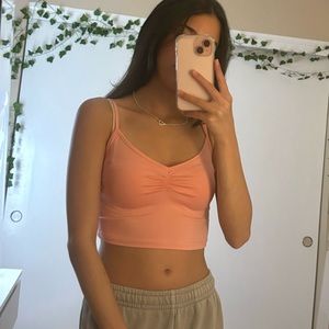 Pink crop tank top